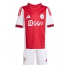 Camisa de Futebol Ajax Equipamento Principal Infantil 2025-26 Manga Curta (+ Calças curtas)